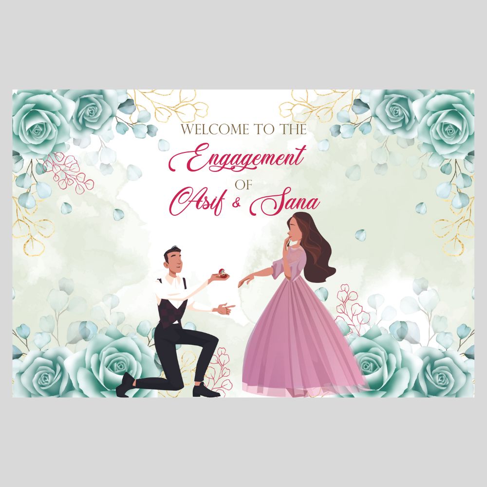 Elegant Engagement Welcome Sign